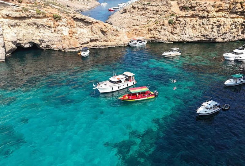 Blue Lagoon:Malta Crystal Lagoon, Comino,Private Speedboat - A Short Wildlife/Scenery Moment That Breaks Up the Day