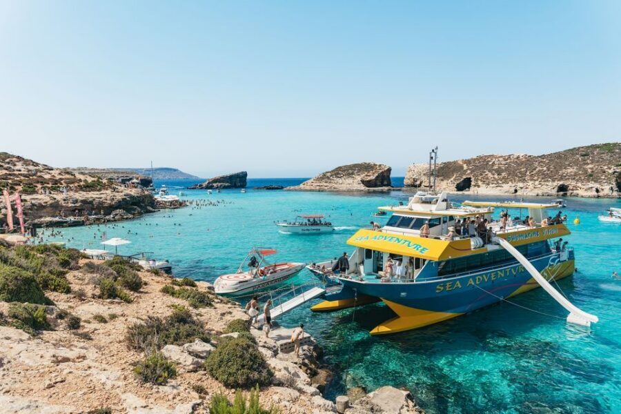 Comino: Blue Lagoon, Crystal Lagoon, and Seacaves Tour - A Modern Catamaran Makes Comino Feel Relaxed