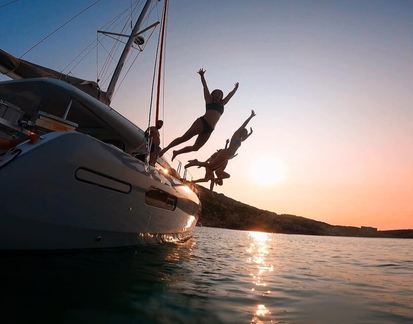 Evening Catamaran Charter - Water Time: Swimming, Snorkeling, and SUP Without the Extra Hassle