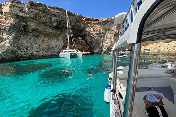 Explore Comino, Blue Lagoon & Caves - Private speed boat - San Nikolai Bay and San Marija Bay: Comino coastline time with photo and swim breaks