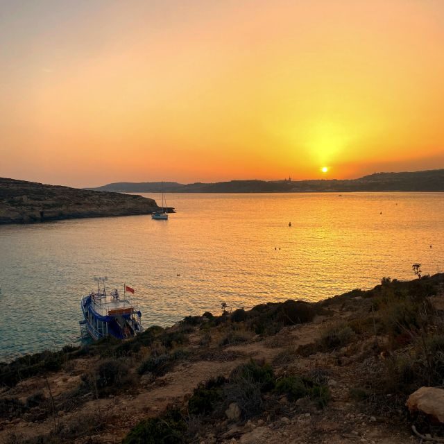 From Bugibba: Blue Lagoon Sunset Cruise - Timing that helps you catch the actual sunset (and not miss it)