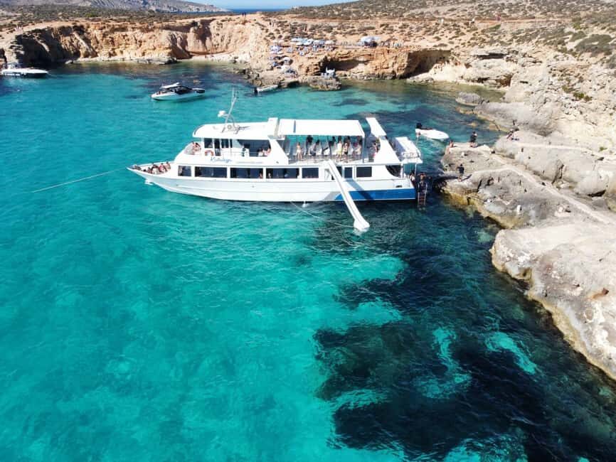 From Sliema: Comino, Crystal Lagoon, and Blue Lagoon Cruise - Comino’s Sea Caves: short stop, big coastline drama