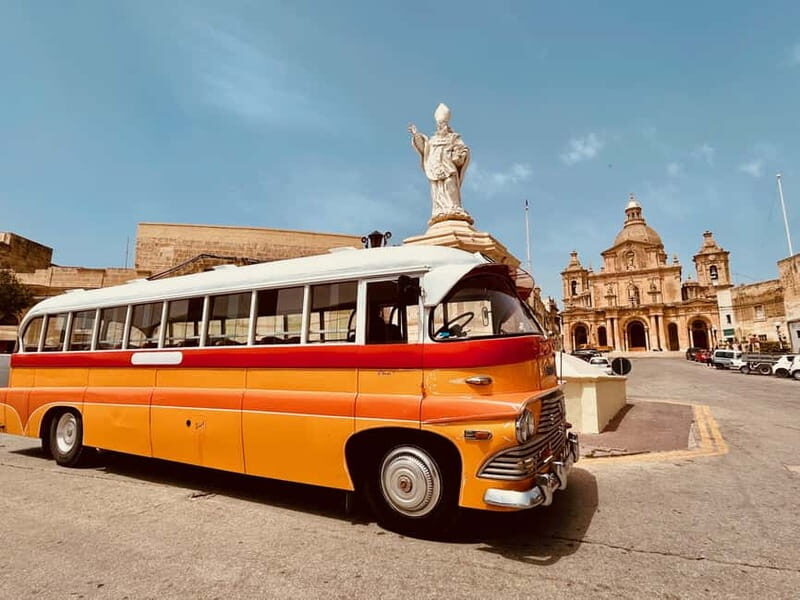 Malta: 5 hr Vintage Bus Tour - Mdina & Blue Grotto inc. food - Where You Meet the Bus: Valletta, Sliema, St Julian’s, and Gżira