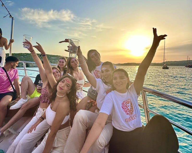 Malta: Boat Party to Blue Lagoon and Comino with Open Bar - First stop: Gozo cruise for a quick 20 minutes