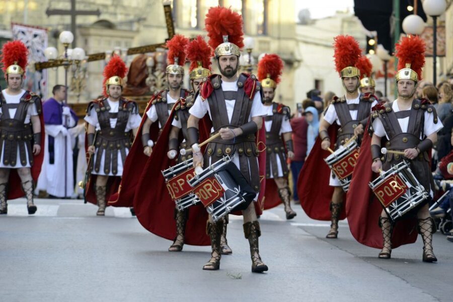 Malta: Good Friday Afternoon Procession with Transportation - The Reserved Guest Area and Live Commentary Setup