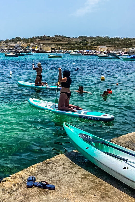 Malta: Guided SUP Tour - Paddling the south Malta coastline toward Marsaskala
