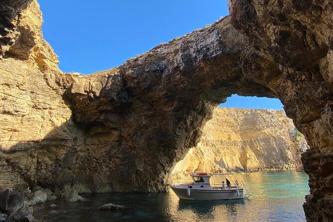 Malta: Private Boat Trip & Cruises Comino, Blue Lagoon, Gozo - Crystal Lagoon and Cave-Close Cruising
