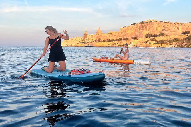 Manoel Island SUP Adventure - Small-group pacing, yoga postures, and trying tricks