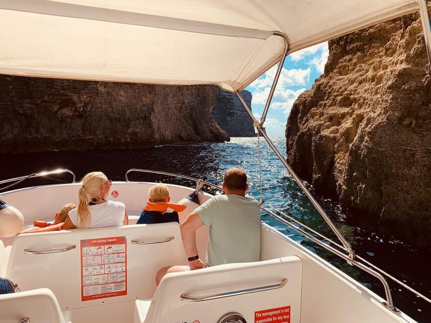 Mellieha: Speedboat Trip Round Comino Caves 2h @ Blue Lagoon - From Blue Waves Watersports to Marfa Bay: Why the Start Matters
