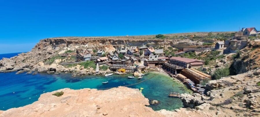 North Malta: Quad Bike Tour with Scenic Land, Sea & Swimming - Popeye Village film set: more than a detour photo stop
