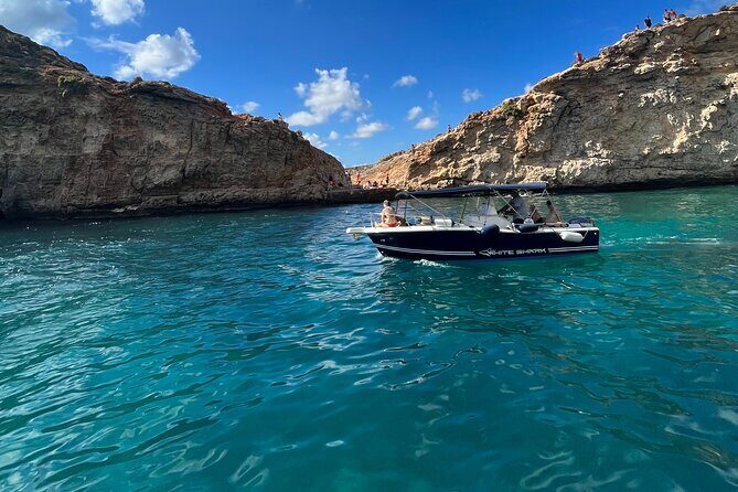 Private Boat Charter Blue Lagoon Crystal Lagoon and Comino - Crystal Lagoon snorkeling and cave scenery: where the water gets interesting