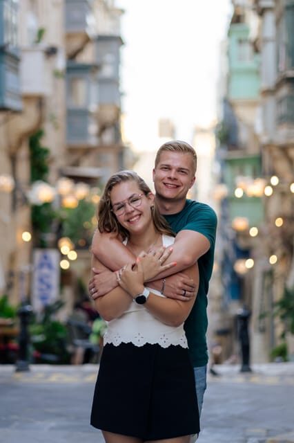 Private Couples Photoshoot in Malta - The timing: 30 minutes on the calendar, up to an hour in practice