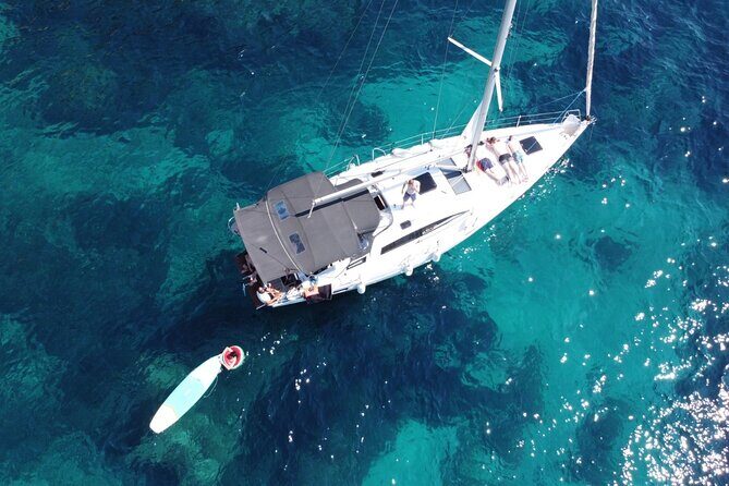 Private Day Charter on Amazing Mowgli - Stop 1: Armier Bay Beach for an easy swim-and-settle start