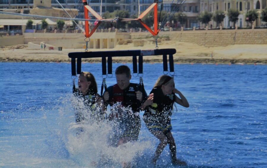 St. Julian's: Parasailing in Malta with Photos and Videos - From Spinola Bay Jetty to the moment you lift off