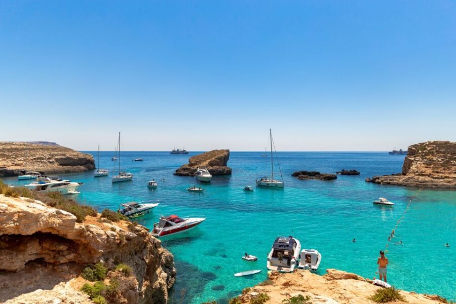 St Paul's Bay: Comino, Blue Lagoon, Gozo, & Caves Boat Tour - Santa Maria Caves and Crystal Lagoon Cave Views: Scenic Pass-By vs. Entry