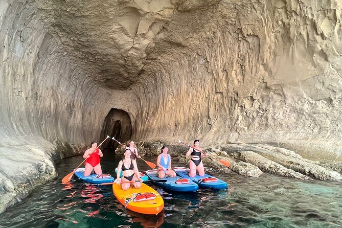 SUP Sunset Paddling to Ta Marija Caves - Paddle time to a serene hidden bay for snorkel and calm