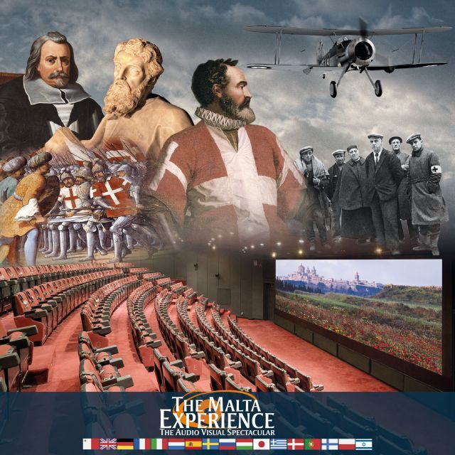 Valletta: The Malta Experience & Tour of Sacra Infermeria - How the Malta Experience Works: Panoramic Screen + Headset Audio